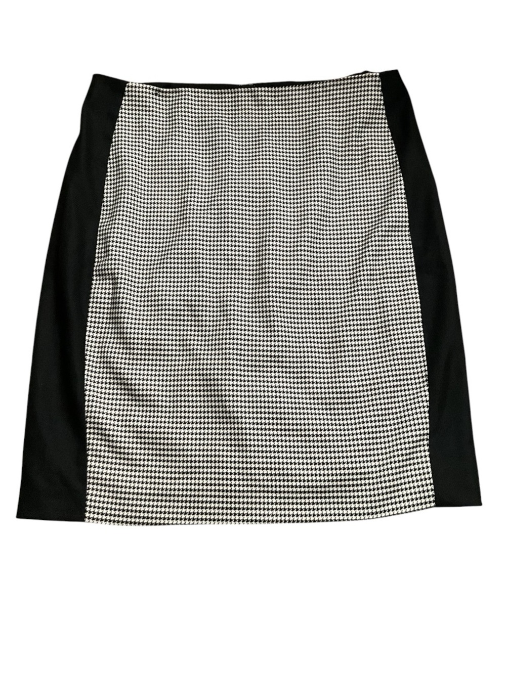 White House Black Market Black & White Houndstooth Panel Pencil Skirt RT $99